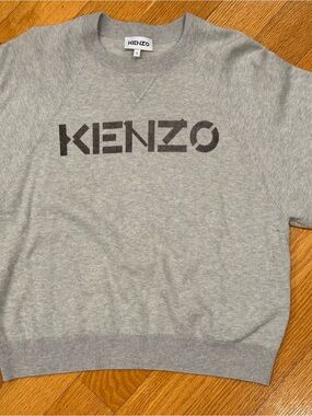 KENZO  Gray Logo Crewneck Sweater